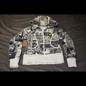 Lululemon sz4 Scuba White Hoodie Jacket Sweater